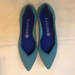 Rothy’s aquamarine pointed toe